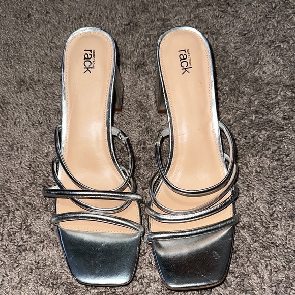 Nordstrom Shoes - Nordstrom Silver Heels Modern Minimalist Design
